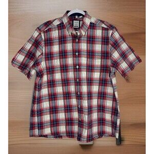 Haupt Germany Regular Fit Shirt Plaid Mens Short Sleeve Button XL Work Farm